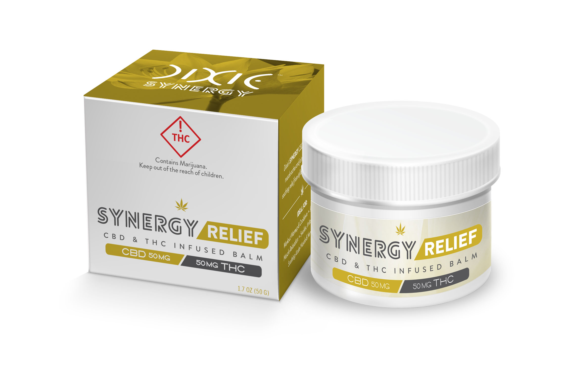 Synergy THC and CBD Relief Balm brought by Dixie Elixirs