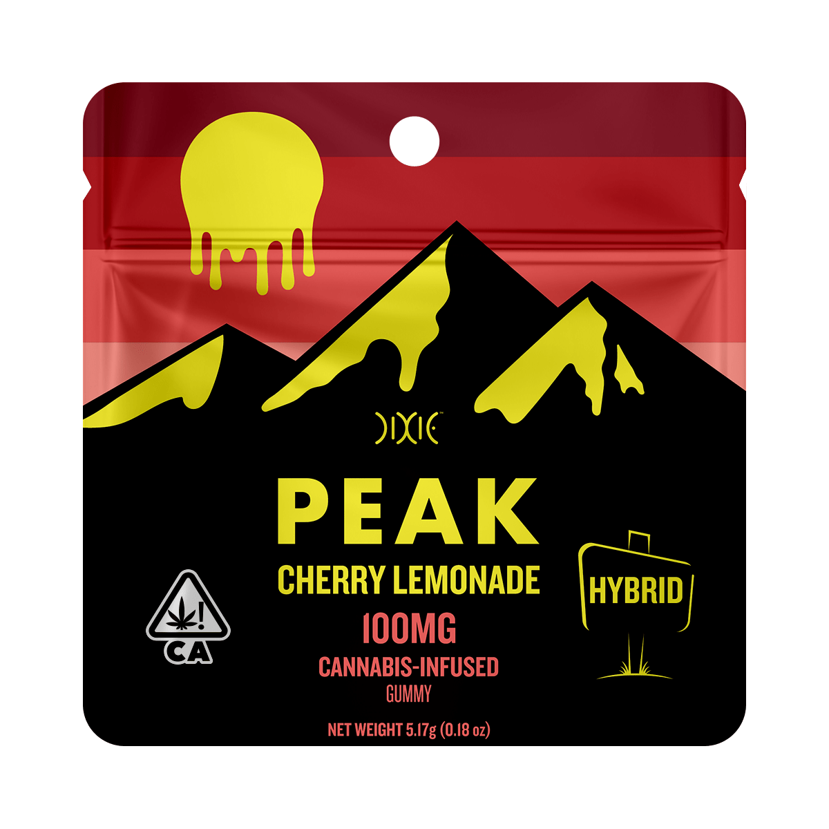 Peak Cherry Lemonade 1 Pack 100 mg gummy Hybrid packaging